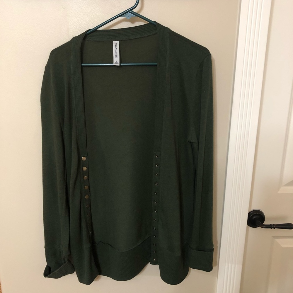 Green cardigan
